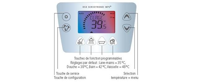clavier chauffe bain instantané clage dsx