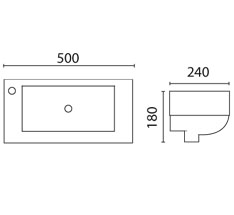 Lavabo vasque suspendu LT303G