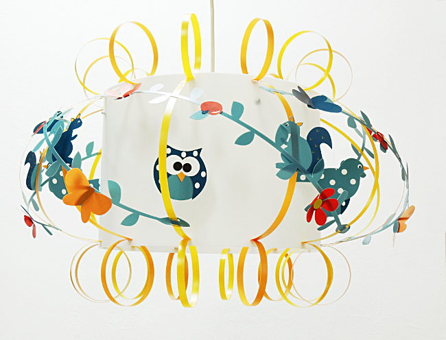 Luminaire savane bleu jaune