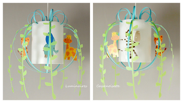 Suspension chambre animaux savane