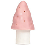 Veilleuse chambre fille rose en forme de champignon.