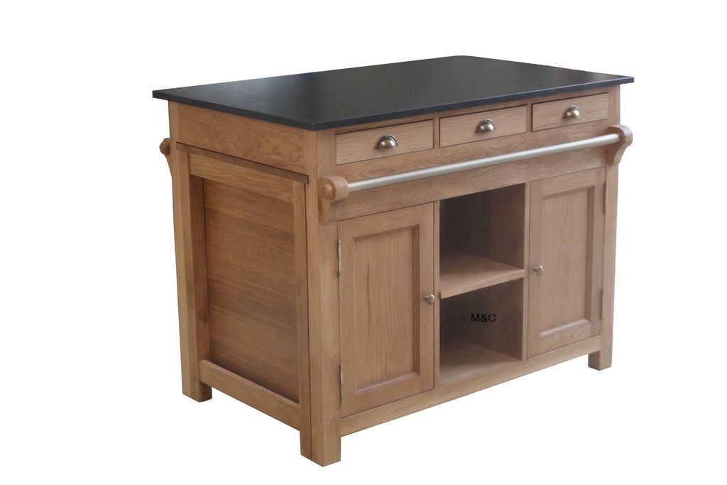 Îlot Central de Cuisine en Bois Mas & Cottage