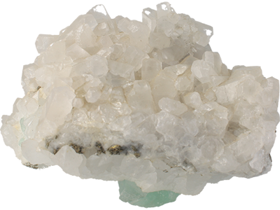 Aragonite blanche sur Fluorine