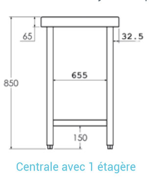Table inox pro 800 avec étagère longueur 2400 - Combisteel - Tables de  Travail Inox - référence 7812.0075 - Stock-Direct CHR
