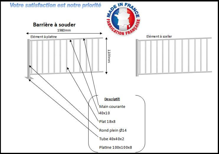 barriere piscine acier